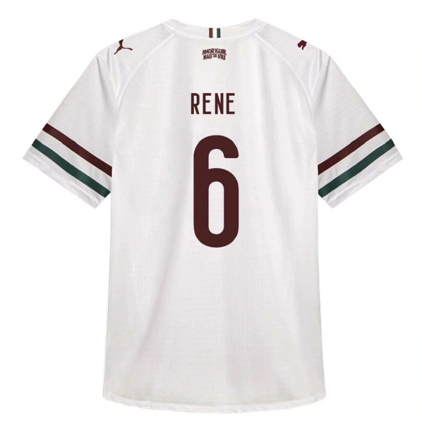 Danxen Hombre Camiseta Renê Rodrigues Martins #6 Blanco Verde Borgoña 2ª Equipación 2026/27 La Camisa