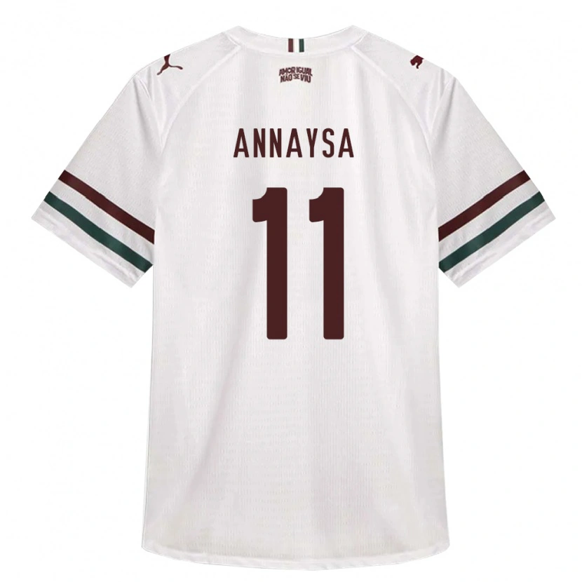 Danxen Hombre Camiseta Annaysa #11 Blanco Verde Borgoña 2ª Equipación 2026/27 La Camisa