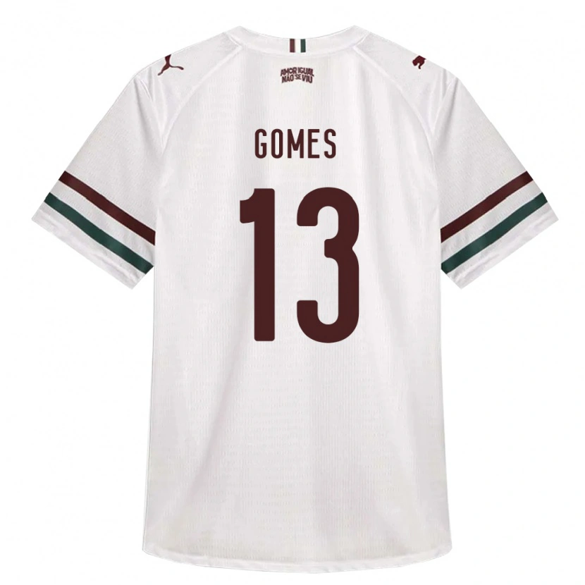 Danxen Hombre Camiseta Rodrigo Gomes #13 Blanco Verde Borgoña 2ª Equipación 2026/27 La Camisa