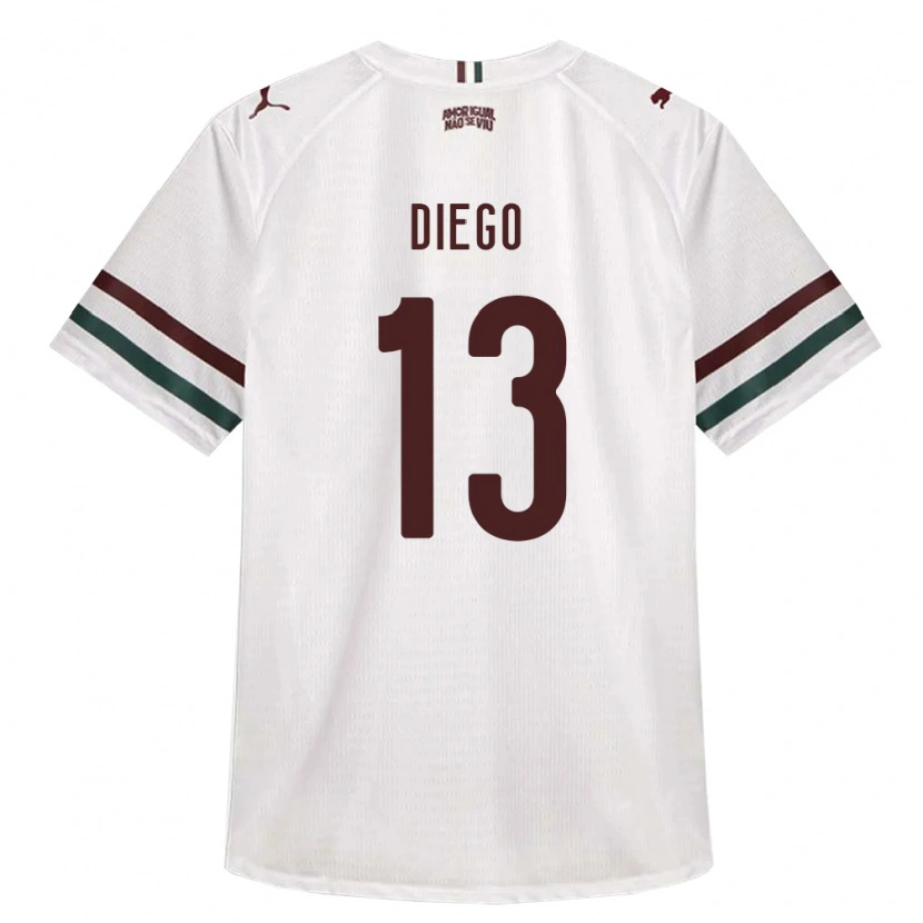 Danxen Hombre Camiseta Alysson Diego #13 Blanco Verde Borgoña 2ª Equipación 2026/27 La Camisa