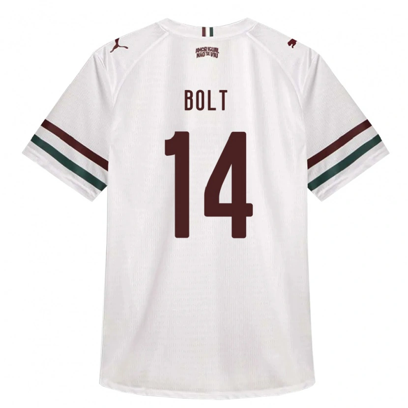 Danxen Hombre Camiseta Diego Bolt #14 Blanco Verde Borgoña 2ª Equipación 2026/27 La Camisa