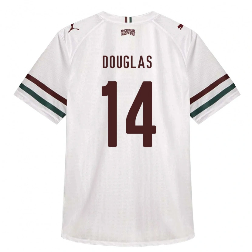 Danxen Hombre Camiseta Caio Douglas #14 Blanco Verde Borgoña 2ª Equipación 2026/27 La Camisa
