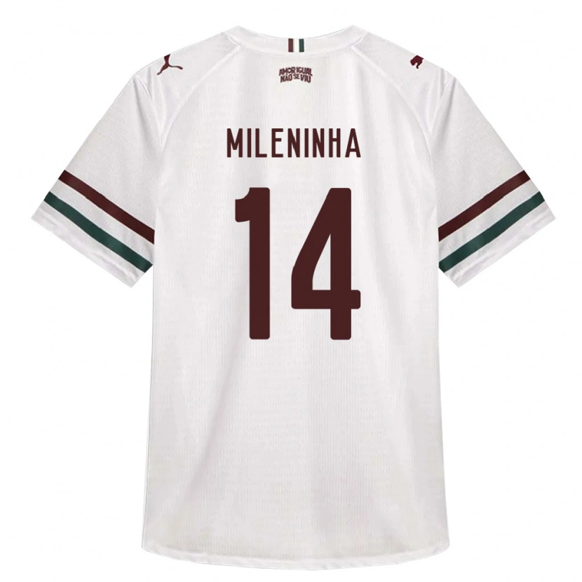 Danxen Hombre Camiseta Mileninha #14 Blanco Verde Borgoña 2ª Equipación 2026/27 La Camisa
