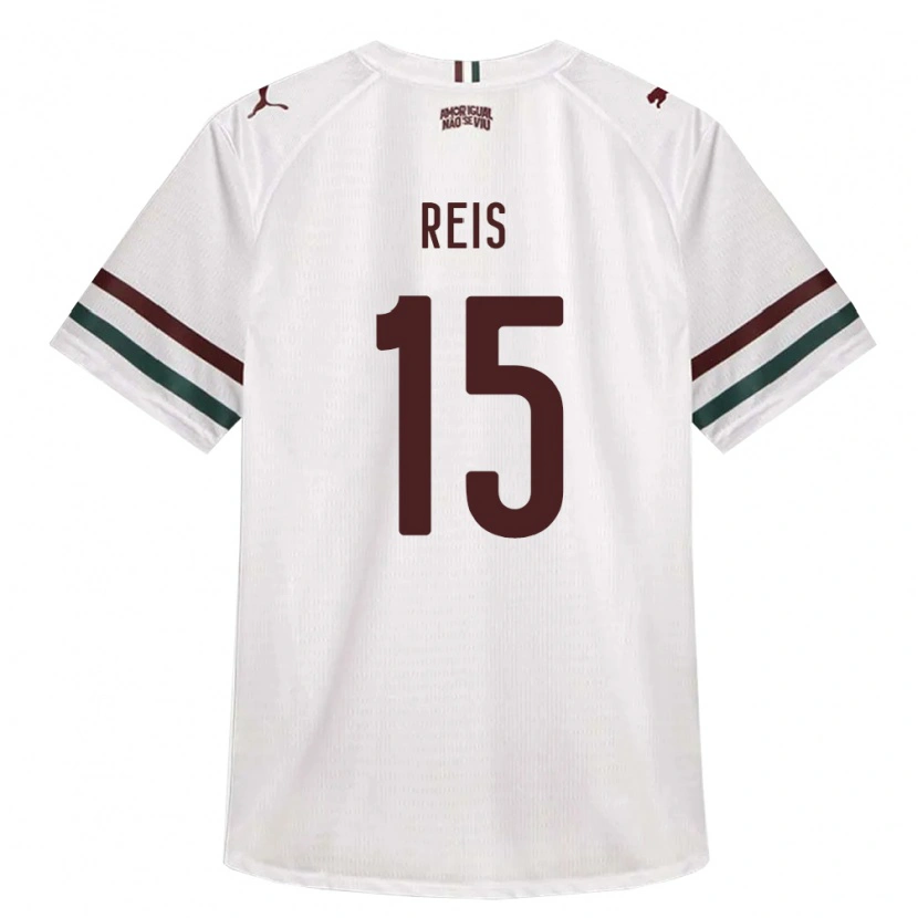 Danxen Hombre Camiseta Matheus Reis #15 Blanco Verde Borgoña 2ª Equipación 2026/27 La Camisa