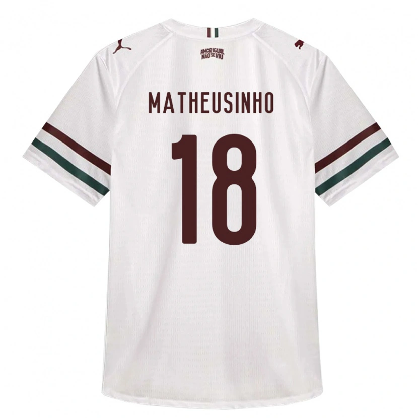 Danxen Hombre Camiseta Matheus Ferreira Da Costa #18 Blanco Verde Borgoña 2ª Equipación 2026/27 La Camisa
