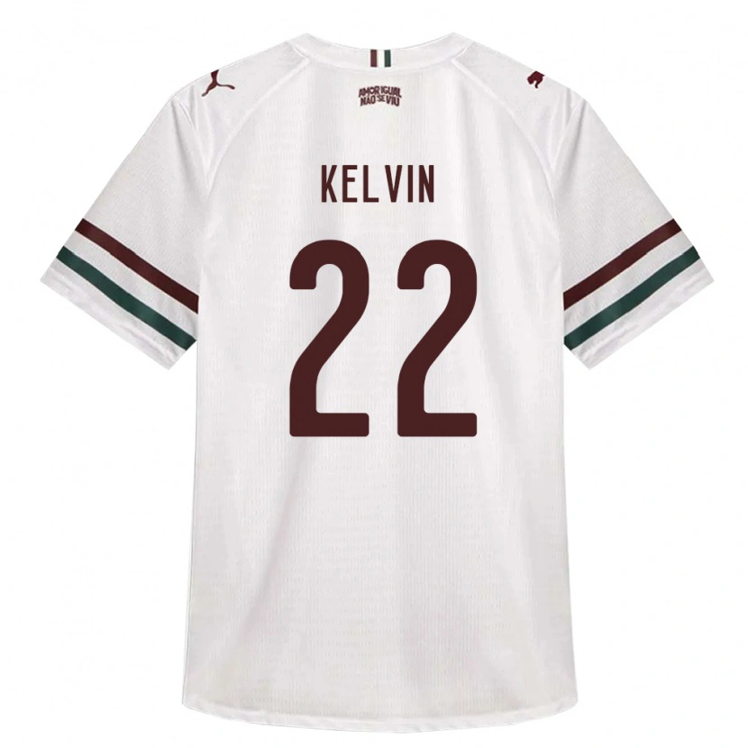 Danxen Hombre Camiseta Kelvin Moreira Sandim #22 Blanco Verde Borgoña 2ª Equipación 2026/27 La Camisa