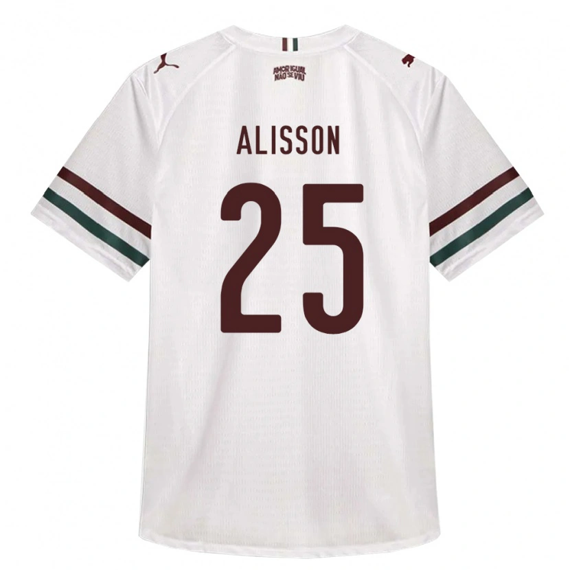 Danxen Hombre Camiseta Alisson Euler De Freitas Castro #25 Blanco Verde Borgoña 2ª Equipación 2026/27 La Camisa