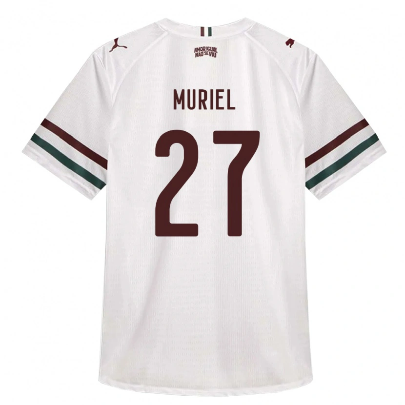 Danxen Hombre Camiseta Muriel #27 Blanco Verde Borgoña 2ª Equipación 2026/27 La Camisa