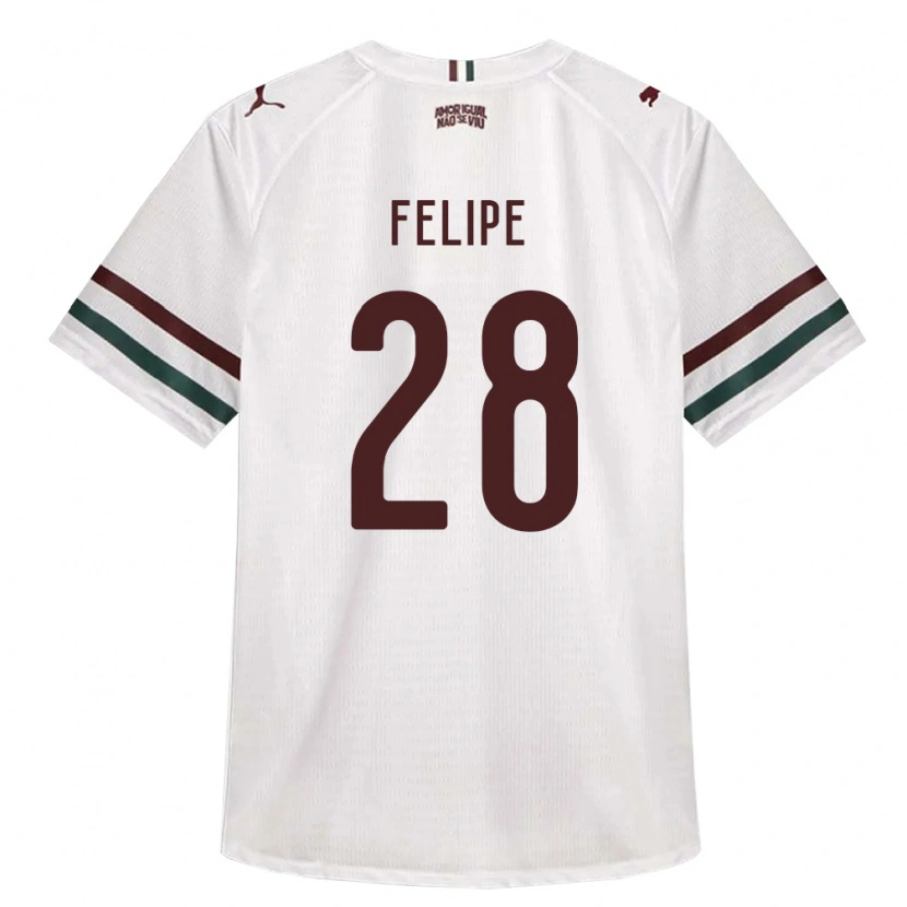 Danxen Hombre Camiseta Riquelme Felipe Silva De Almeida #28 Blanco Verde Borgoña 2ª Equipación 2026/27 La Camisa