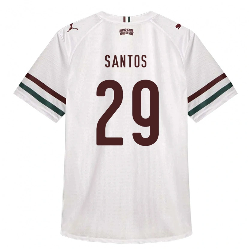 Danxen Hombre Camiseta Thiago Santos #29 Blanco Verde Borgoña 2ª Equipación 2026/27 La Camisa