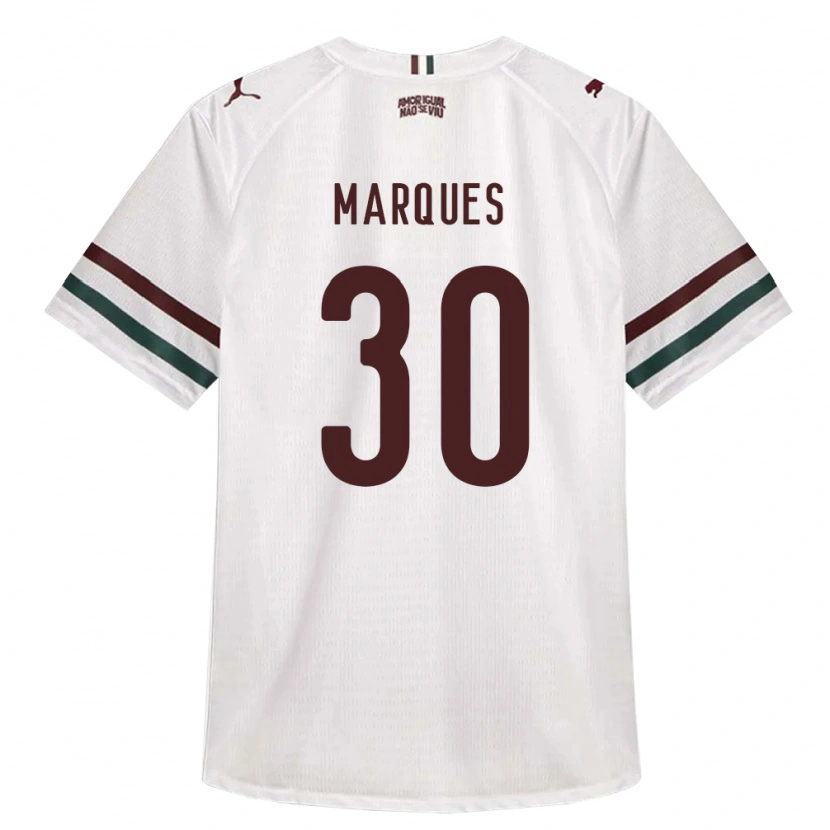 Danxen Hombre Camiseta Vero Marques #30 Blanco Verde Borgoña 2ª Equipación 2026/27 La Camisa