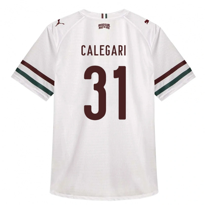 Danxen Hombre Camiseta Calegari #31 Blanco Verde Borgoña 2ª Equipación 2026/27 La Camisa