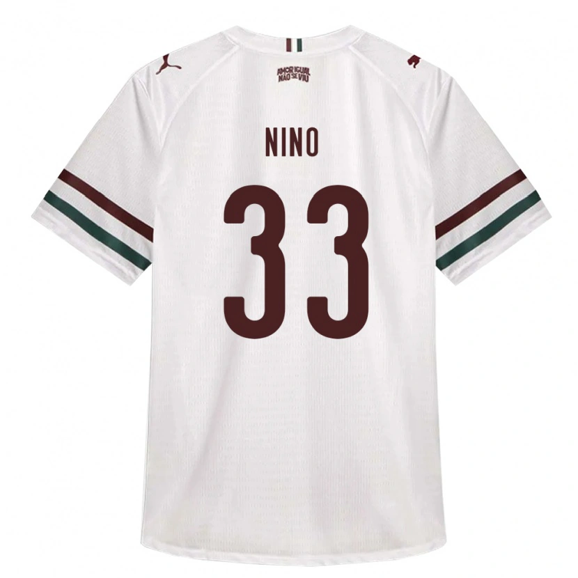Danxen Hombre Camiseta Nino #33 Blanco Verde Borgoña 2ª Equipación 2026/27 La Camisa