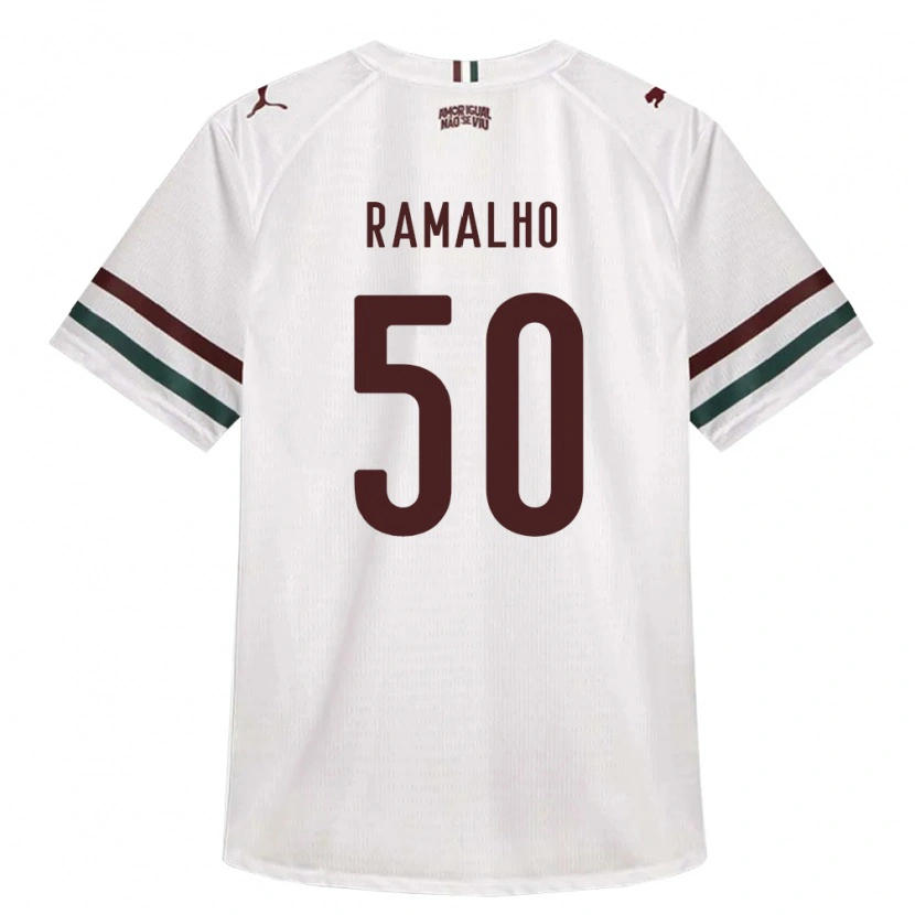 Danxen Hombre Camiseta Gustavo Ramalho #50 Blanco Verde Borgoña 2ª Equipación 2026/27 La Camisa