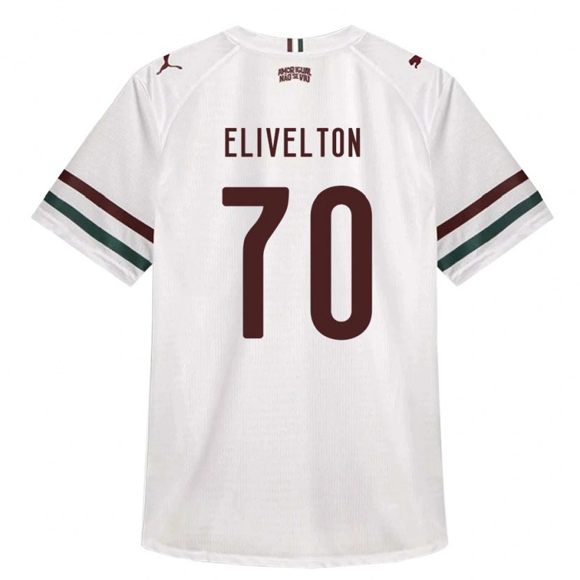 Danxen Hombre Camiseta Elivelton Guedes Alves Da Silva #70 Blanco Verde Borgoña 2ª Equipación 2026/27 La Camisa