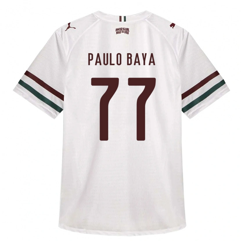 Danxen Hombre Camiseta Paulo Baya #77 Blanco Verde Borgoña 2ª Equipación 2026/27 La Camisa