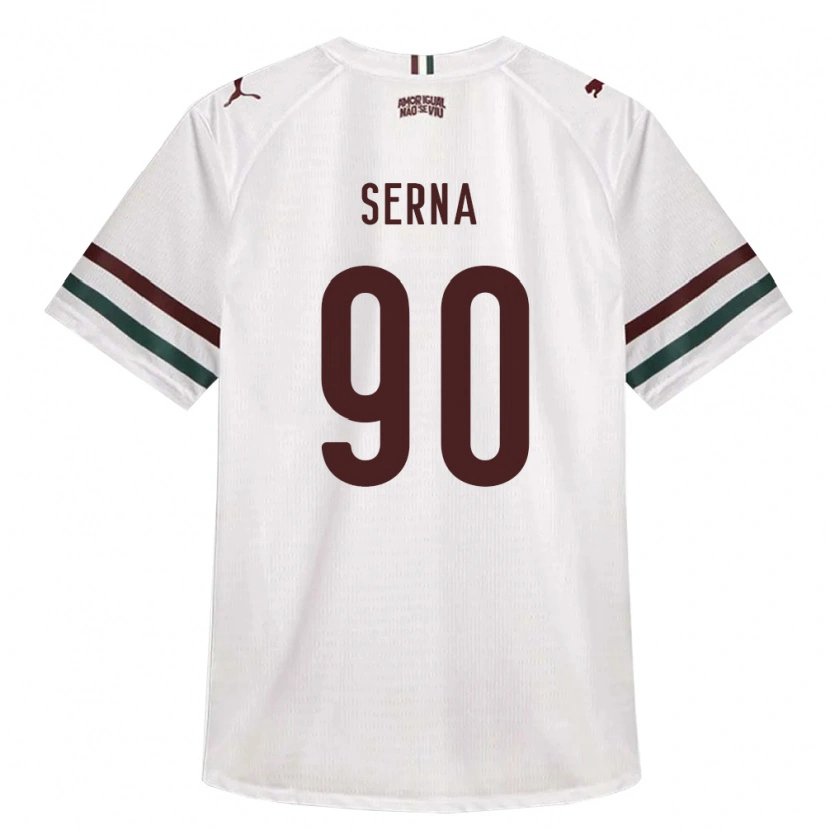 Danxen Hombre Camiseta Kevin Serna #90 Blanco Verde Borgoña 2ª Equipación 2026/27 La Camisa