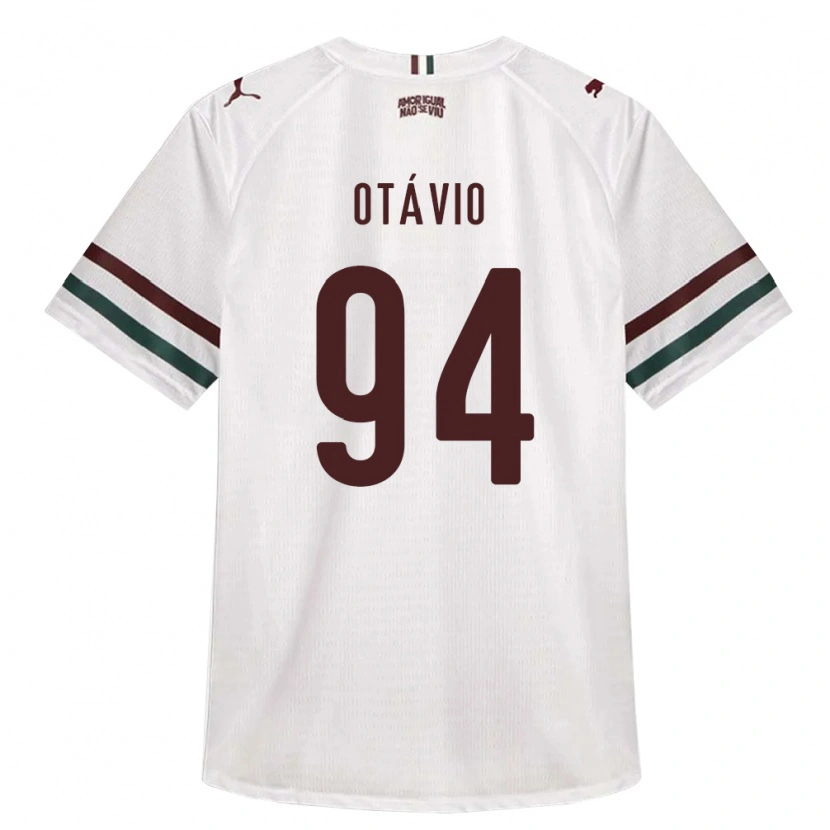 Danxen Hombre Camiseta Otávio Henrique Passos Santos #94 Blanco Verde Borgoña 2ª Equipación 2026/27 La Camisa