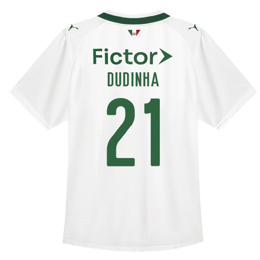 Danxen Hombre Camiseta Dudinha #21 Verde Blanco 2ª Equipación 2026/27 La Camisa