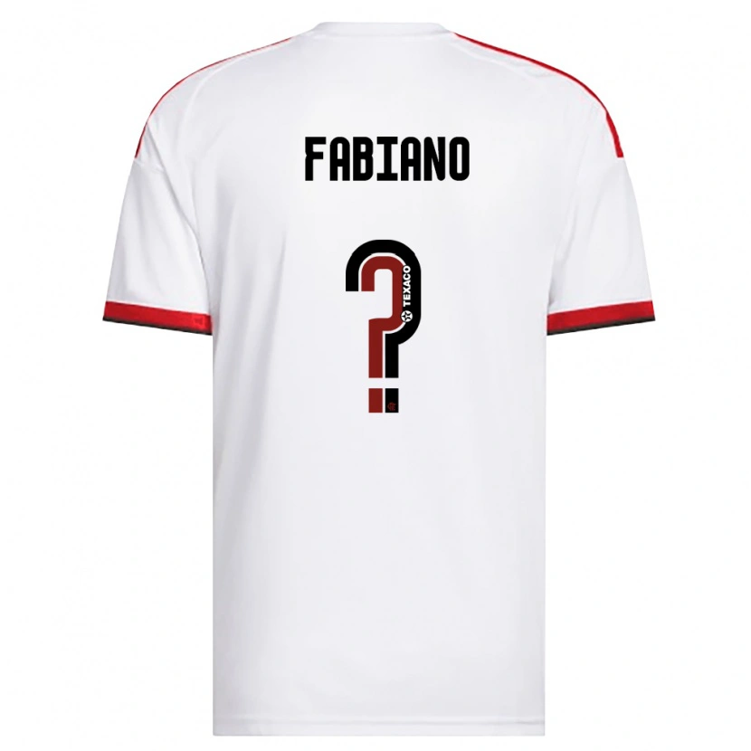 Danxen Hombre Camiseta Fabiano #0 Blanco Rojo Negro 2ª Equipación 2026/27 La Camisa