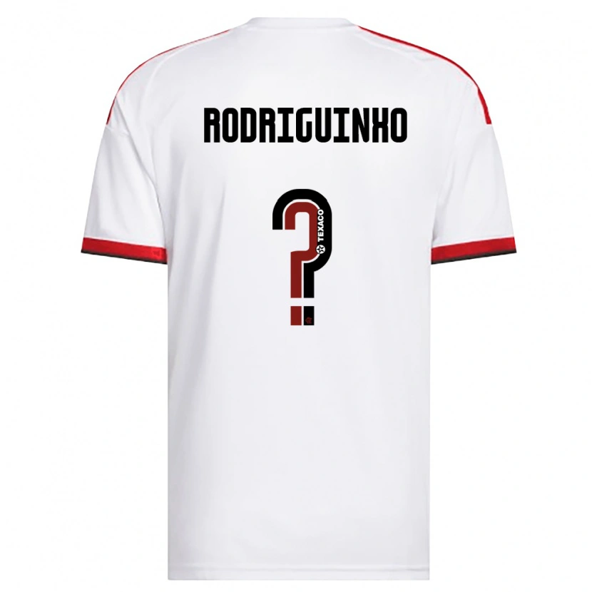 Danxen Hombre Camiseta Rodriguinho #0 Blanco Rojo Negro 2ª Equipación 2026/27 La Camisa