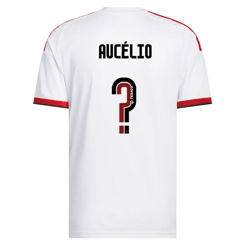 Danxen Hombre Camiseta Luis Aucélio #0 Blanco Rojo Negro 2ª Equipación 2026/27 La Camisa
