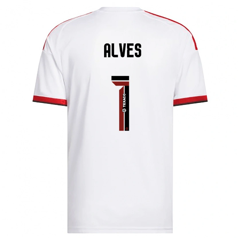 Danxen Hombre Camiseta Diego Alves #1 Blanco Rojo Negro 2ª Equipación 2026/27 La Camisa