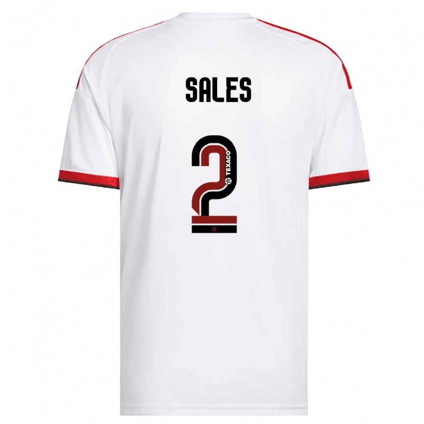 Danxen Hombre Camiseta Daniel Sales #2 Blanco Rojo Negro 2ª Equipación 2026/27 La Camisa