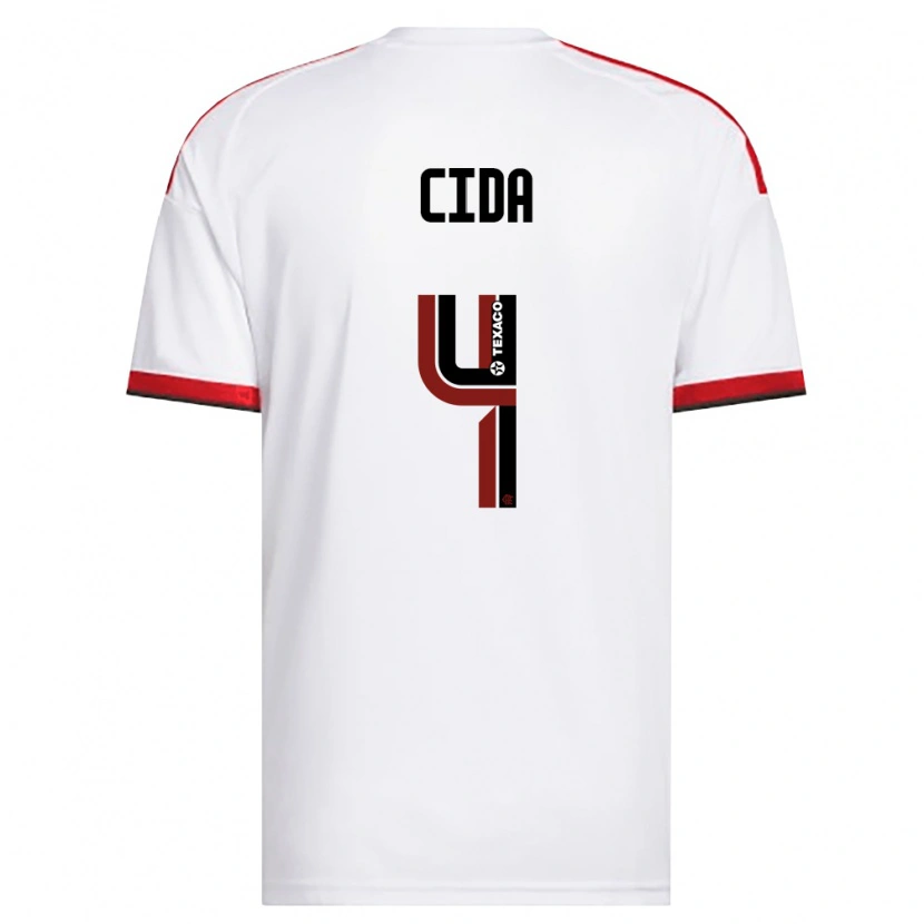 Danxen Hombre Camiseta Cida #4 Blanco Rojo Negro 2ª Equipación 2026/27 La Camisa