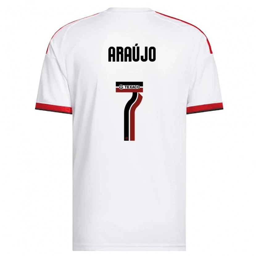 Danxen Hombre Camiseta Luiz Araújo #7 Blanco Rojo Negro 2ª Equipación 2026/27 La Camisa