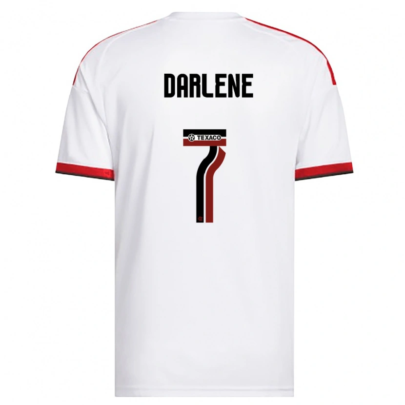 Danxen Hombre Camiseta Darlene #7 Blanco Rojo Negro 2ª Equipación 2026/27 La Camisa
