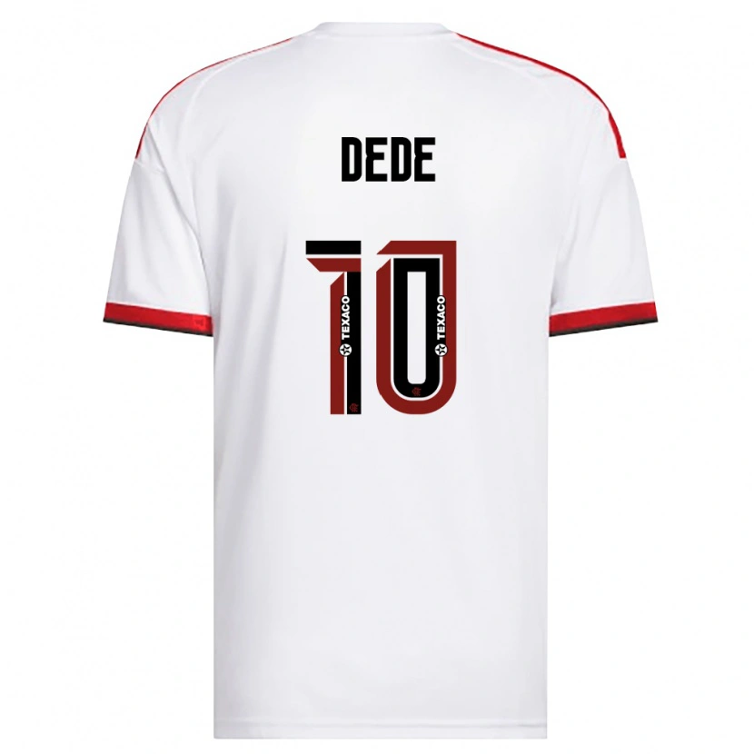 Danxen Hombre Camiseta Andressa Dede #10 Blanco Rojo Negro 2ª Equipación 2026/27 La Camisa
