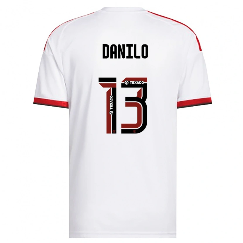 Danxen Hombre Camiseta Danilo Luiz Da Silva #13 Blanco Rojo Negro 2ª Equipación 2026/27 La Camisa