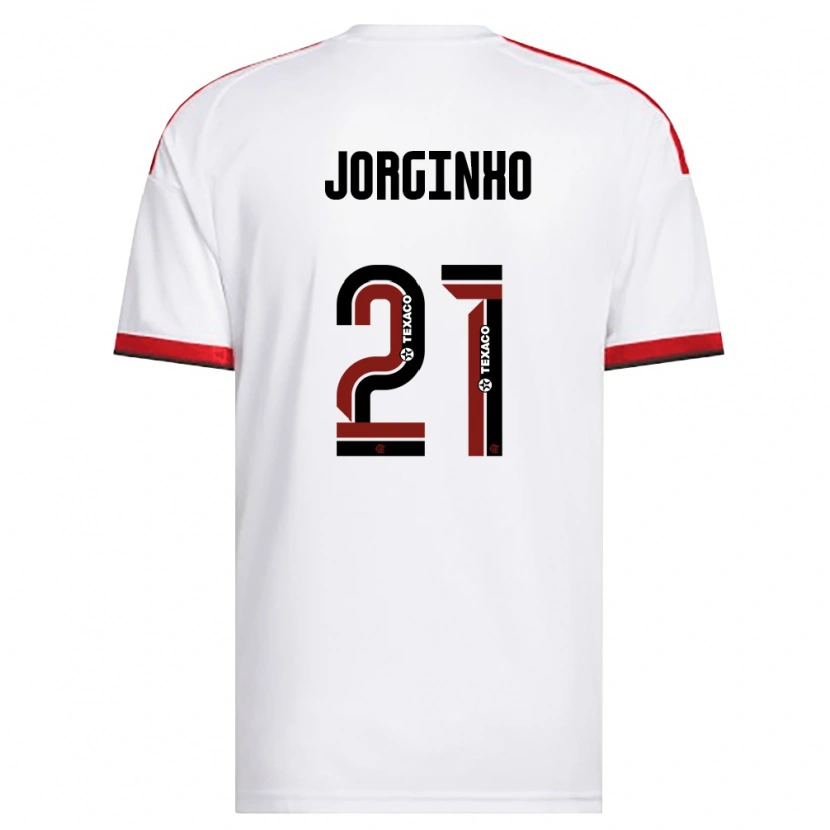 Danxen Hombre Camiseta Jorginho #21 Blanco Rojo Negro 2ª Equipación 2026/27 La Camisa
