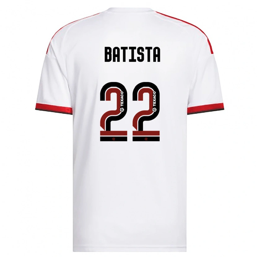 Danxen Hombre Camiseta Gabriel Batista #22 Blanco Rojo Negro 2ª Equipación 2026/27 La Camisa
