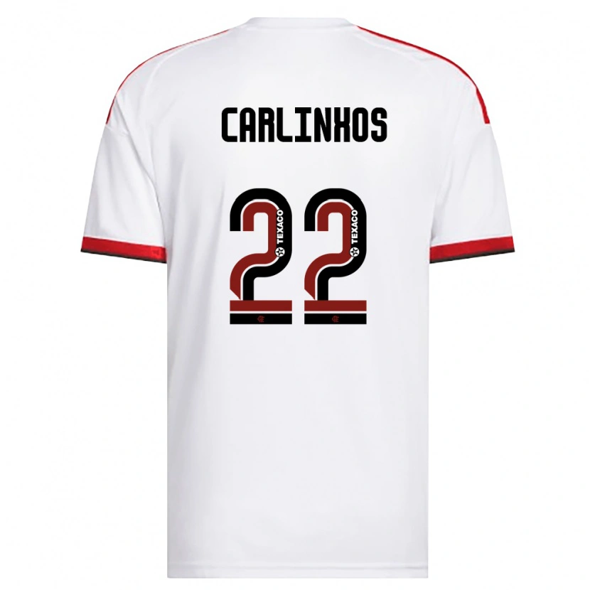 Danxen Hombre Camiseta Carlinhos #22 Blanco Rojo Negro 2ª Equipación 2026/27 La Camisa