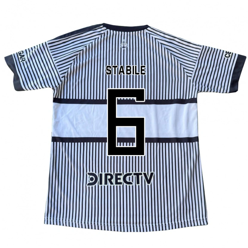 Danxen Hombre Camiseta Eliana Stabile #6 Blanco Negro Amarillo 2ª Equipación 2026/27 La Camisa