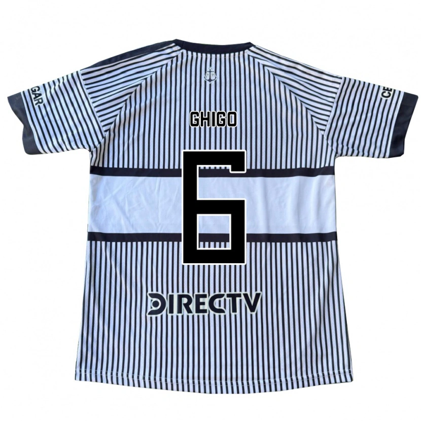 Danxen Hombre Camiseta Cecilia Ghigo #6 Blanco Negro Amarillo 2ª Equipación 2026/27 La Camisa