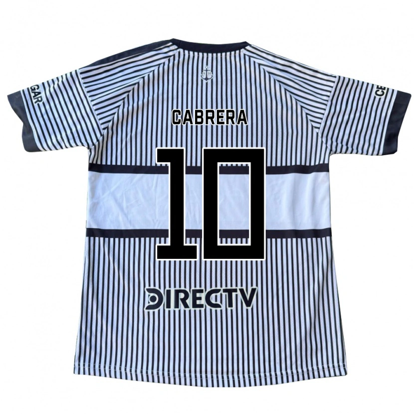 Danxen Hombre Camiseta Micaela Cabrera #10 Blanco Negro Amarillo 2ª Equipación 2026/27 La Camisa
