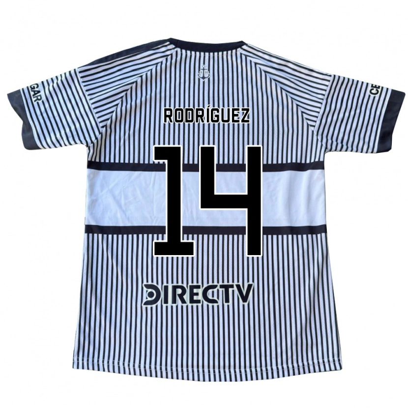Danxen Hombre Camiseta Isaías Rodríguez #14 Blanco Negro Amarillo 2ª Equipación 2026/27 La Camisa