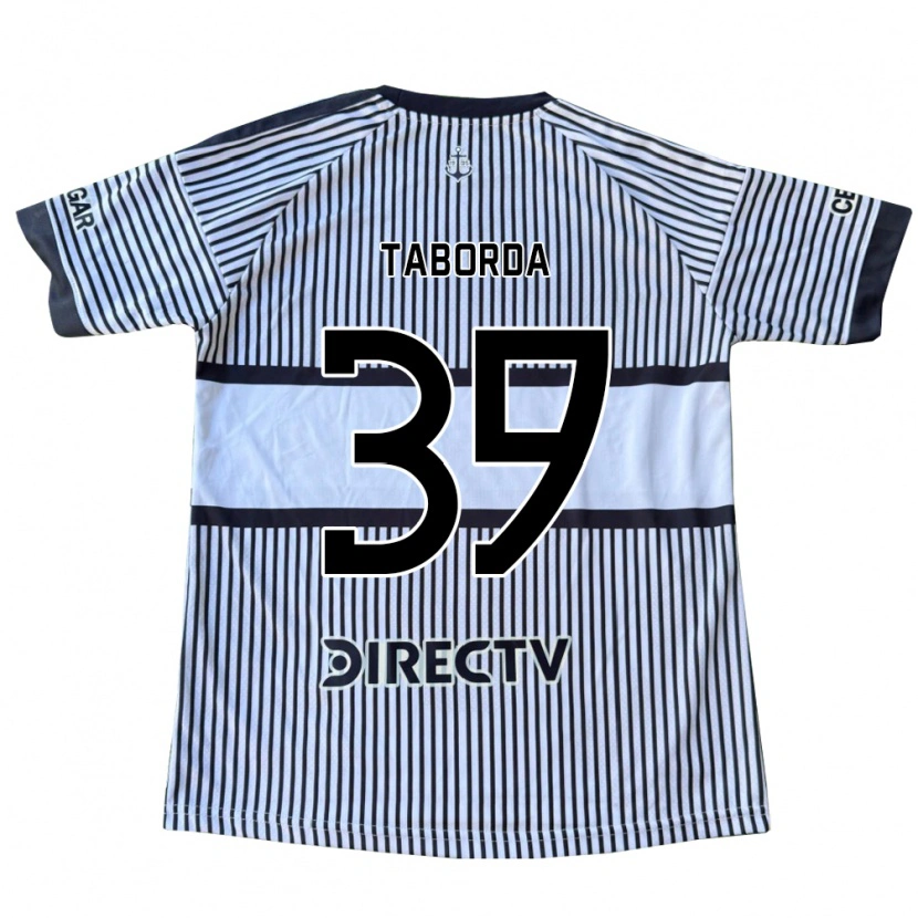 Danxen Hombre Camiseta Vicente Taborda #39 Blanco Negro Amarillo 2ª Equipación 2026/27 La Camisa