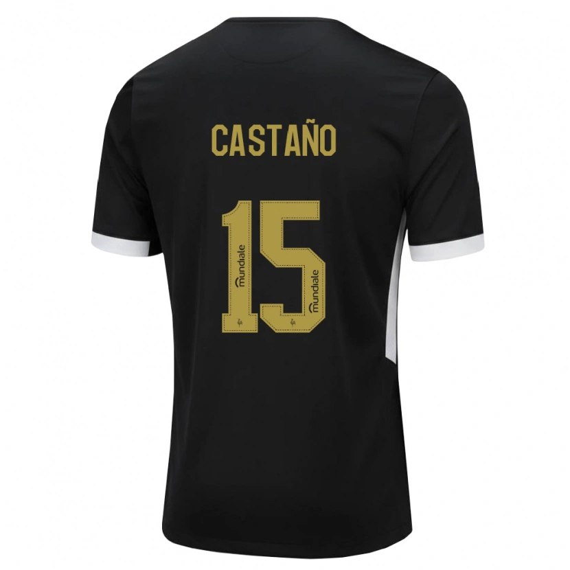 Danxen Hombre Camiseta Kevin Castaño #15 Blanco Negro Amarillo 1ª Equipación 2026/27 La Camisa