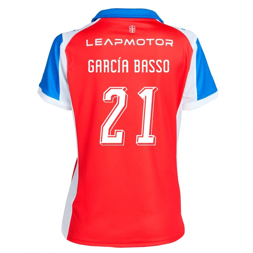 Danxen Hombre Camiseta Agustín García Basso #21 Rojo Azul 2ª Equipación 2026/27 La Camisa
