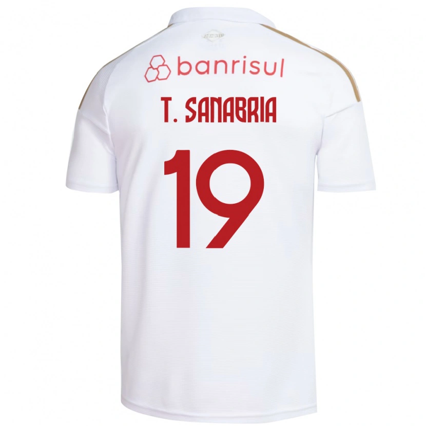 Danxen Hombre Camiseta Antonio Sanabria #19 Blanco Rojo 2ª Equipación 2026/27 La Camisa