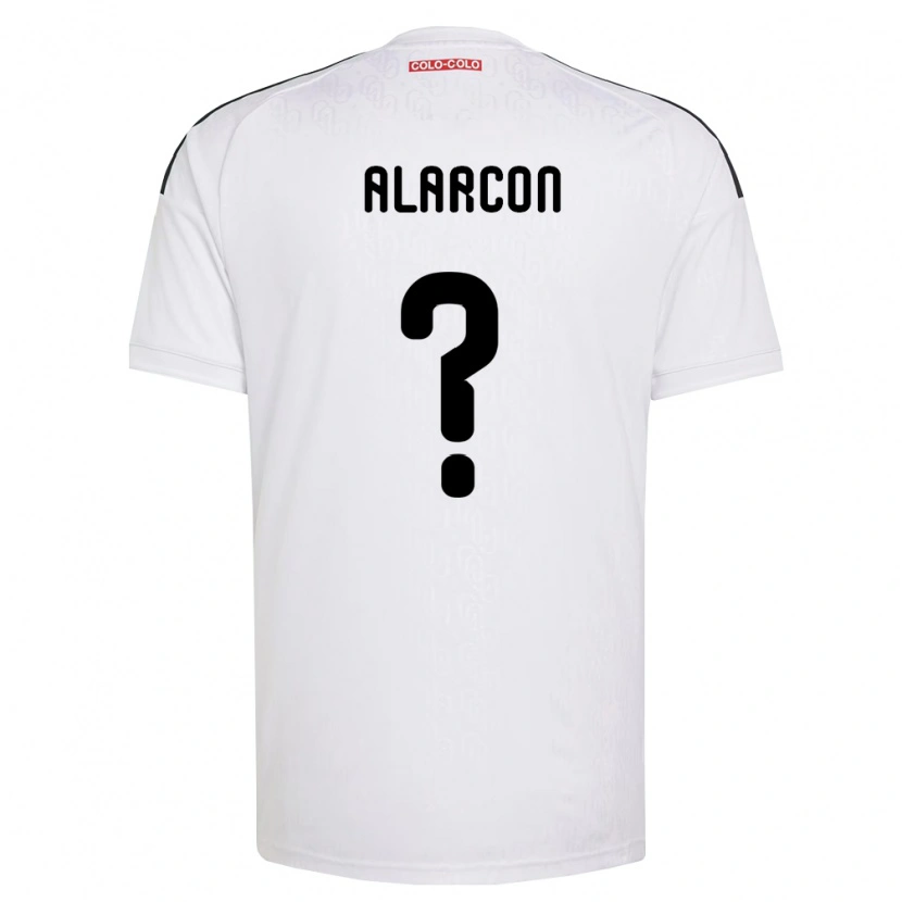 Danxen Mujer Camiseta Cristian Alarcón #0 Blanco Negro 1ª Equipación 2026/27 La Camisa