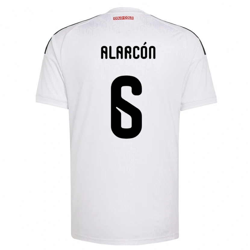 Danxen Mujer Camiseta Tomás Alarcón #6 Blanco Negro 1ª Equipación 2026/27 La Camisa