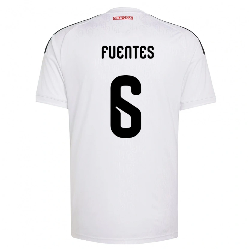 Danxen Mujer Camiseta César Fuentes #6 Blanco Negro 1ª Equipación 2026/27 La Camisa