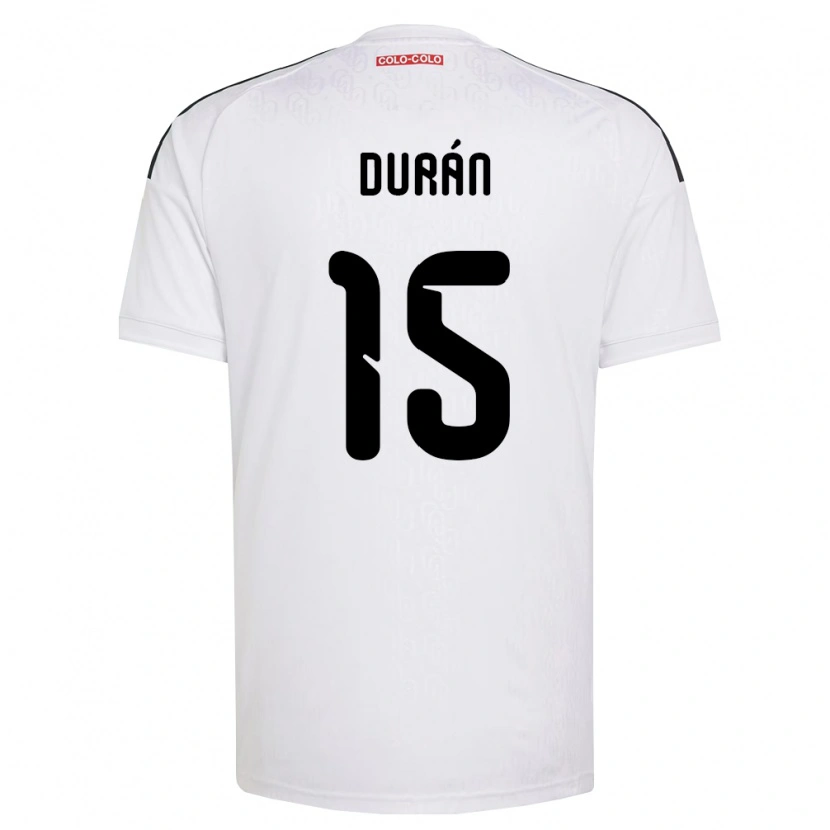 Danxen Mujer Camiseta José Durán #15 Blanco Negro 1ª Equipación 2026/27 La Camisa