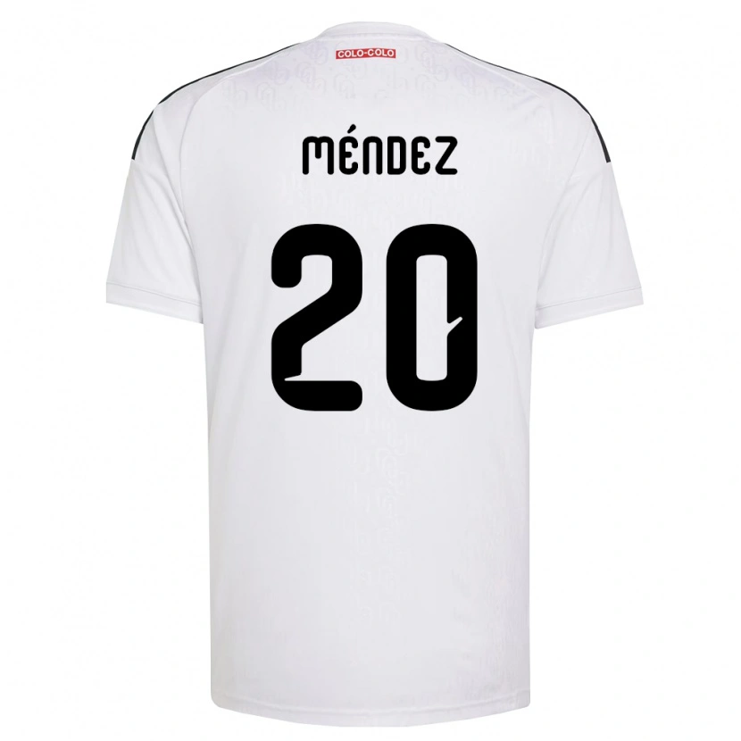 Danxen Mujer Camiseta Javier Méndez #20 Blanco Negro 1ª Equipación 2026/27 La Camisa