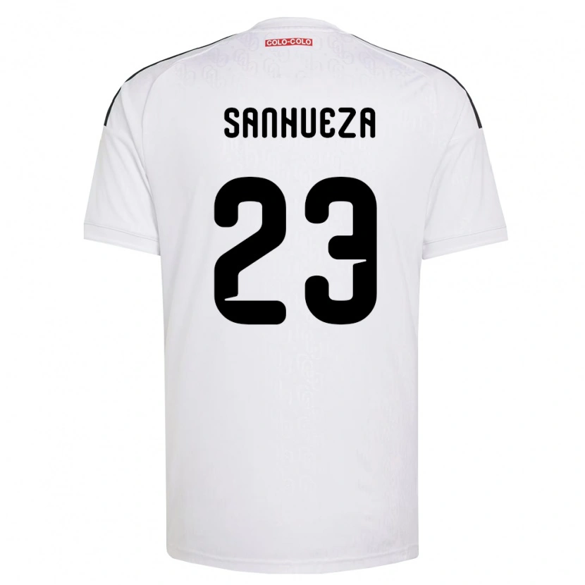 Danxen Mujer Camiseta Nicol Sanhueza #23 Blanco Negro 1ª Equipación 2026/27 La Camisa